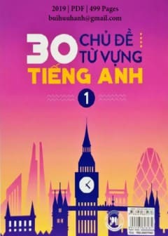30 Chủ Đề Từ Vựng Tiếng Anh Tập 1