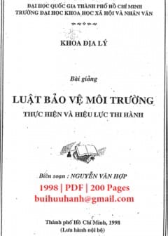 Bài Giảng Luật Bảo Vệ Môi Trường