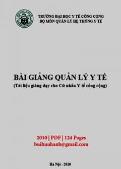 Bài Giảng Quản Lý Y Tế
