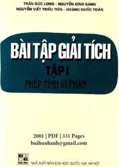 Bài Tập Giải Tích Tập 1-Phép Tính Vi Phân