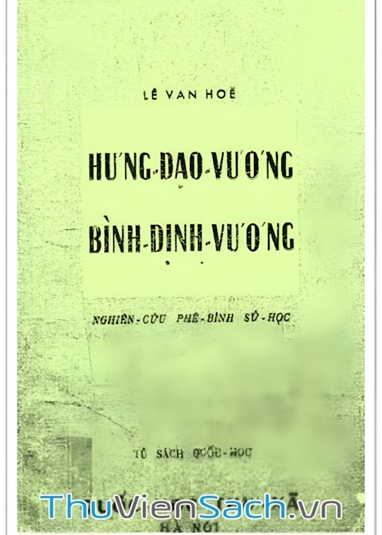Ảnh bìa sách Hưng Đạo Vương- Bình Định Vương