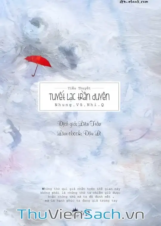 Ảnh bìa sách Tuyết Lạc Trần Duyên