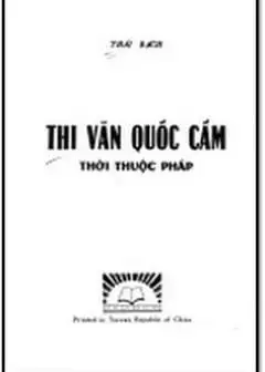 Ảnh Thi Văn Quốc Cấm - Thời Pháp Thuộc