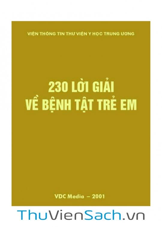Ảnh bìa sách 230 Lời Giải Về Bệnh Tật Trẻ Em