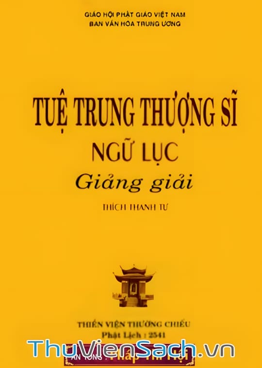Ảnh bìa sách Tuệ Trung Thượng Sĩ Ngữ Lục Giảng Giải