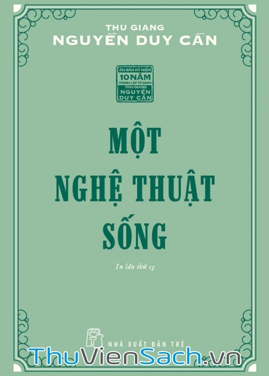 Ảnh bìa sách Một Nghệ Thuật Sống